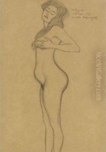 Stehender Frauenakt by Gustav Klimt