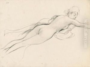 Liegender Akt by Gustav Klimt