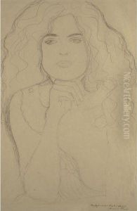 Bildnis Einer Frau (portrait Of A Woman) by Gustav Klimt