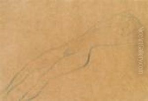 Liegender Weiblicher Akt by Gustav Klimt