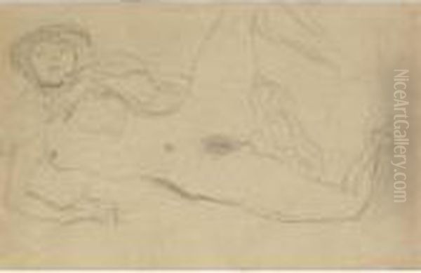 Halbakt Mit Gespreizten Beinen (half Nude With Legs Spread) - view 1