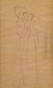 Studia Zenskej Postavy (podla Rovnomennej Kresby) by Gustav Klimt