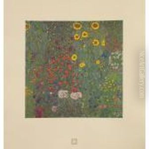 Farm Garden With Sunflowers by Gustav Klimt
