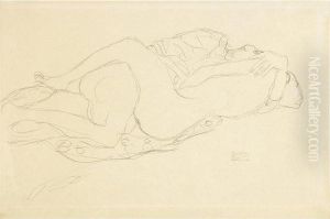 Liebespaar Nach Rechts (lovers) by Gustav Klimt