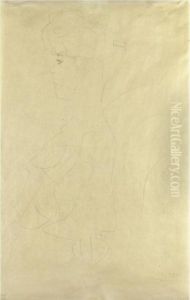 Ritratto A Mezzo Busto Di Profilo Verso Sinistra by Gustav Klimt