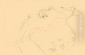 Liegender Akt Nach Rechts by Gustav Klimt