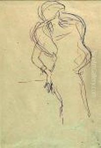 Stellungsstudie Mit Eingebeugtem Arm (recto); Figurate Skizze(verso) (rose Rosthorn)