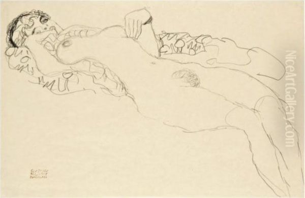 Liegender Madchenakt Nach Links (reclining Female Nude Facingleft) - view 1