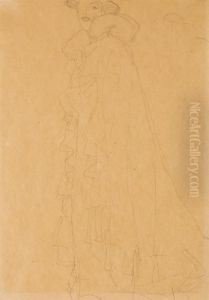 Stehend Nach Links, Skizze Des Kragens Von Hinten; Study For Adelebloch-bauer Portrait