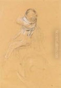 Studie Fur Das Kind Im Deckengemalde "tafelfreuden" Fur Das Stadttheater In Karlsbad by Gustav Klimt