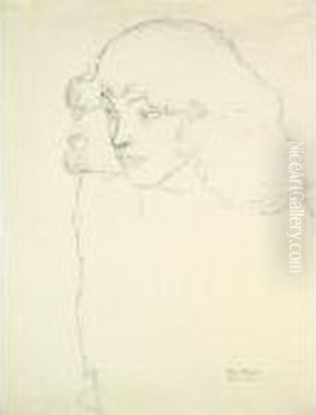 Brustbild Eines Madchens Im
Dreiviertelprofil Nach Links (bust Of A Girl In Three-quarter Profile,
Facing Left) - view 1