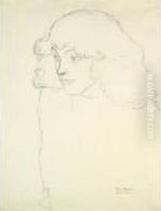 Brustbild Eines Madchens Im
Dreiviertelprofil Nach Links (bust Of A Girl In Three-quarter Profile,
Facing Left) by Gustav Klimt