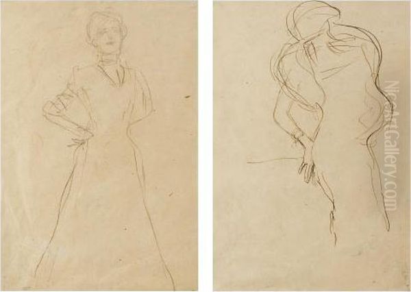 Recto
); Figurate Skizze (
Verso
) (rose Rosthorn) - view 1