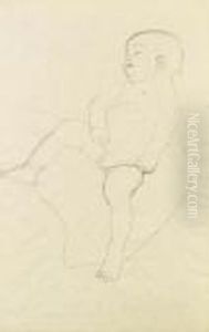 Study Of A Child For
The Three Ages Of Man by Gustav Klimt