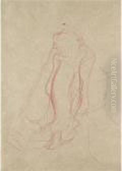Kostumstudie Mit Ineinander 
Gelegten Handen, Wiederholung Der Rechten Seite (costume Study With 
Interlocked Hands, Repetition Of The Right Side) - view 1