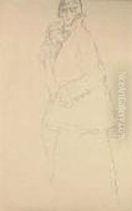 Study For 
Die Freundinnen by Gustav Klimt
