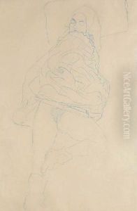 Liegender Halbakt Nach Links
 With The 
Nachlass by Gustav Klimt