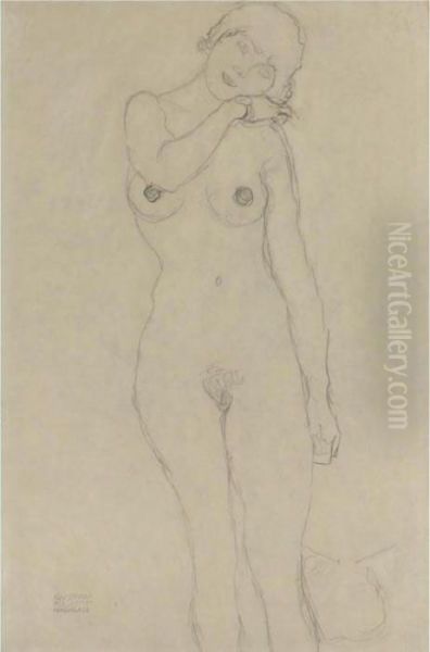 Stehend Von Vorne, Den Kopf Nach Rechts Geneigt (standing Woman With Head Leaning Right) - view 1