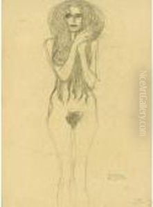 Property From A Private European Collection
 

 
 
 

 
 Frauenakt Von Vorne (female Nude From The Front) by Gustav Klimt
