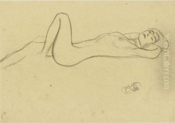 Property From A Private European Collection
Liegender Frauenakt Mit Aufgestelltem Linken Bein (lying Female Nude With Positioned Left Leg) - view 1