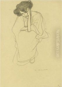 Property From A Private European Collection
 

 
 
 

 
 Aufgestutzt Sitzende Frau (seated Woman Resting) by Gustav Klimt