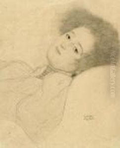 Ritratto Di Fanciulla In Poltrona by Gustav Klimt