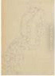 Etude Preparatoire Pour Le Portrait De Fridla Riedler, Circa 1905-1906 by Gustav Klimt