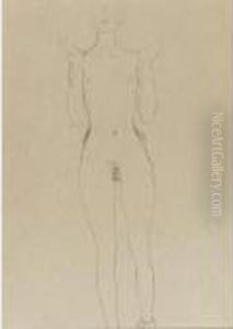 Female Nude by Gustav Klimt