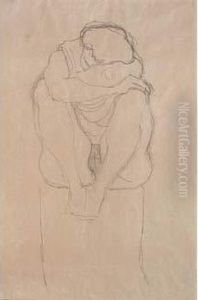 Nu Accroupi Sur Un Piedestal, 1913 by Gustav Klimt
