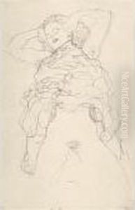 Kniender Halbakt (kneeling Half-nude) by Gustav Klimt