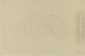 Liebespaar Nach Rechts (lovers From The Right) by Gustav Klimt