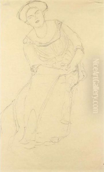 Studie Zu Eugenia Primavesi:
Sitzend Von Vorne (study Of Eugenia Primavesi: Frontal View) - view 1
