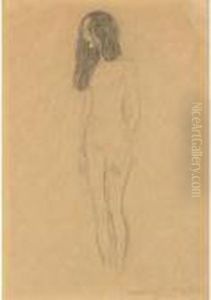 Madchenakt (nude Female Figure) by Gustav Klimt