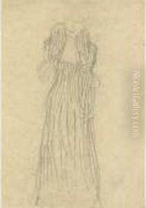 Stehende Frau Mit Boa (standing Woman With Boa) by Gustav Klimt