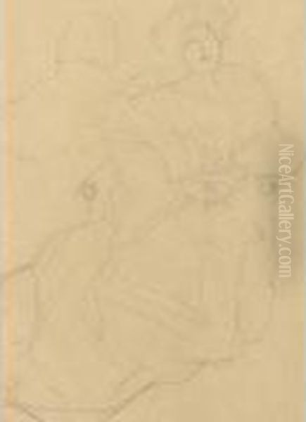 Studie Zum Bildnis Hermine 
Gallia Sitzende Nach Links Genendet (study Of Hermine Gallia Sitting To 
The Left) - view 1