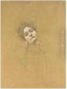 Brustbild Einer Jungen Frau Mit
Nach Links Geneigtem Kopf (bust Of A Girl, Head Turned To The Left) by Gustav Klimt