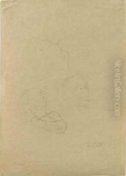 Children's Heads - A Sketch Sheet - view 1