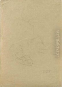 Children's Heads - A Sketch Sheet by Gustav Klimt