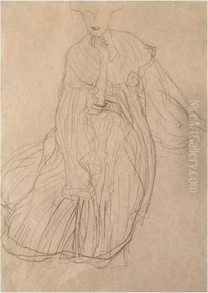Study For The Portrait Of Adele
Bloch-bauer: Seated, From The Front, Her Right Hand Supporting Her Chin - view 1