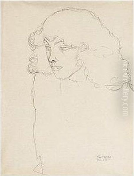 Brustbild Eines Madchens Im
Dreiviertelprofil Nach Links (bust Of A Girl In Three-quarter Profile,
Facing Left) - view 1