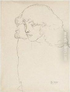 Brustbild Eines Madchens Im
Dreiviertelprofil Nach Links (bust Of A Girl In Three-quarter Profile,
Facing Left) by Gustav Klimt