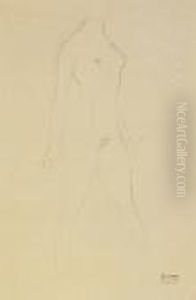 Standing Nude Female by Gustav Klimt