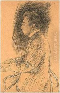 Klavier Spielender Mann Nach Links (portrait Of A Pianist Facing Left)