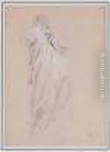 Etude Pour La Femme Au Luth 
 Dessin Au Fusain