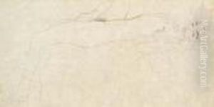 Liegender Halbakt Nach Rechts by Gustav Klimt