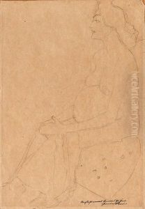 Sitzende Schwangere
Pencil On Tan Paper