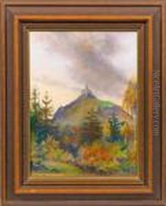 Herbstlicheberglandschaft Mit Burg