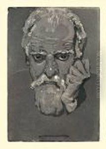 "selbstbildnis" / "selbstbildnis, Leicht Nach Links Gewendet" by Max Klinger