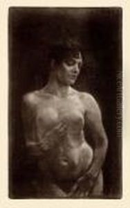 "weiblicher Akt In Schabkunst" by Max Klinger