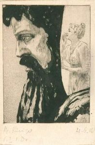Bildnis Des Kunsthandlers Louis Meder. by Max Klinger